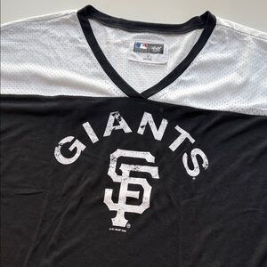 MLB SF Giants Black and White Women's Jersey Top
